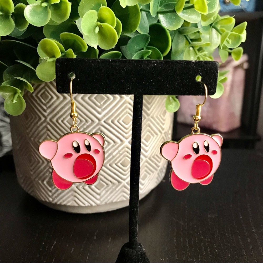 Any 2 for 15✨KIRBY Gold Enamel Drop Earrings 💗✨